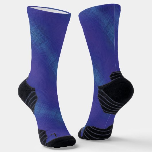 Chaussette Acceptation | Motif de Blue Indigo Violet Shibori (Angulaire)