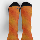 Chaussette Acceptation | Motif de Shibori rouge orange jaune (Haut)