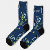 Chaussette ACMT Fatal Fungi Blue Socks (Gauche)