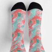 Chaussette Acrylique Menthe Corail (Haut)