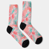 Chaussette Acrylique Menthe Corail (Droite)