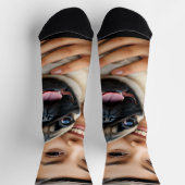 Chaussette Add Pug Photo Personalize Customize (Haut)