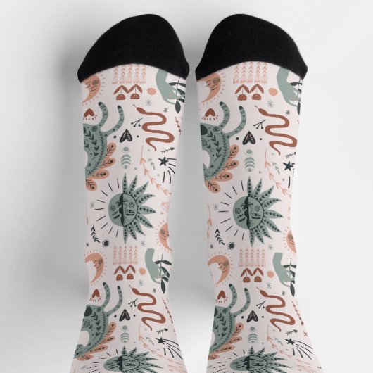 Chaussette Adorable arrière - plan rose Beau motif mignon (Haut)