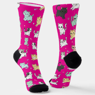 Chaussette Adorable Chats Kawaii Chaussettes Motifs