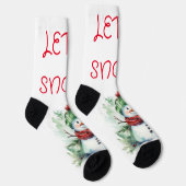 Chaussette Adorable Chaussettes d'équipage Snowman (Droite)