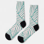 Chaussette Adorable feuille tropicale rétro l Vert sans joint (Gauche)