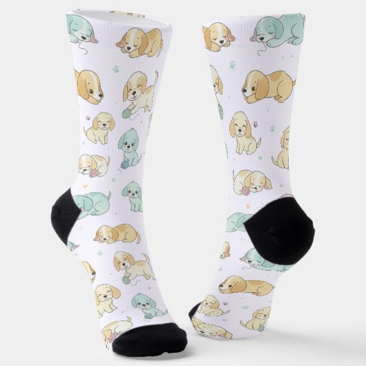 Chaussette Adorable Puppy Crew Socks (Angulaire)