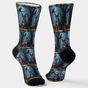 Chaussette Affenpinscher Chien Whimsical Halloween Peinture