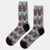Chaussette Affenpinscher Christmas Red Truck Holiday (Gauche)
