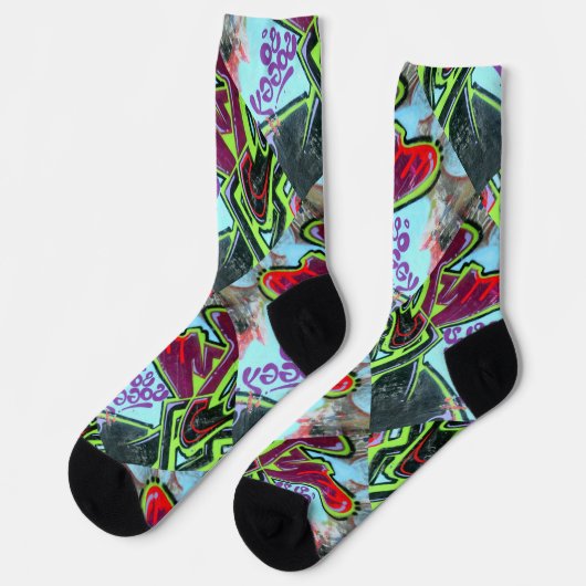 Chaussette Affiche de graffiti si détrempée (Gauche)