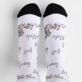 Chaussette Affirmation de gratitude. Floraison de l'état d'es (Haut)