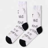 Chaussette Affirmation de valeur personnelle positive (Gauche)