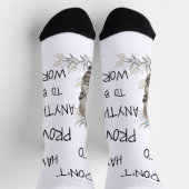 Chaussette Affirmation de valeur personnelle positive (Haut)