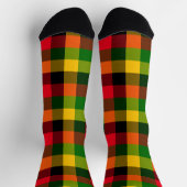 Chaussette  African Rasta Reggae Colours Plaid Pattern Design (Haut)