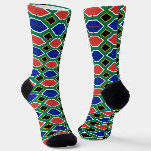 Chaussette Afrique du Sud - Chaussettes à drapeau, mode patri