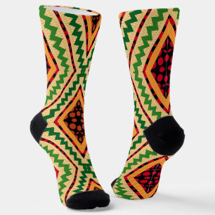 Chaussette Afro Pop Kente jaune