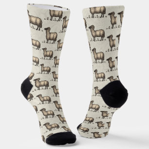 Chaussette Agneau de mouton Vintage animal de ferme