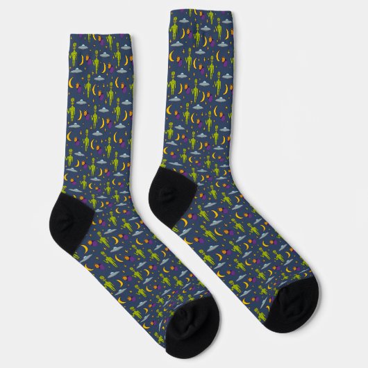 Chaussette Aiens spatiaux et soucoupes volantes Sci-Fi Thème (Droite)
