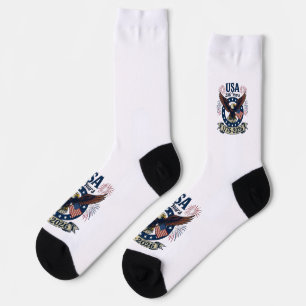 Chaussette Aigle Américain Patriotique 250 Ans 1776-2026