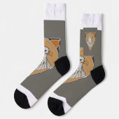 Chaussette Aigle sur chaussettes. Conception de logo photo. (Gauche)