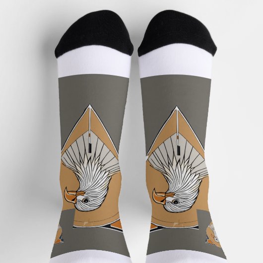 Chaussette Aigle sur chaussettes. Conception de logo photo. (Haut)