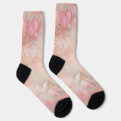 Chaussette Ailes de papier et Roses (Droite)
