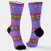 Chaussette Aimer Bug Coeurs Mignons Et Chaussettes Stripe (Angulaire)