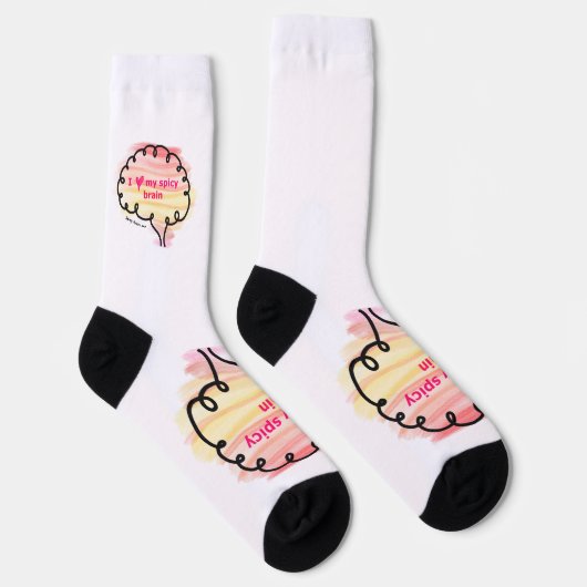 Chaussette Aimez vos chaussettes de cerveau neuroépicées (Droite)