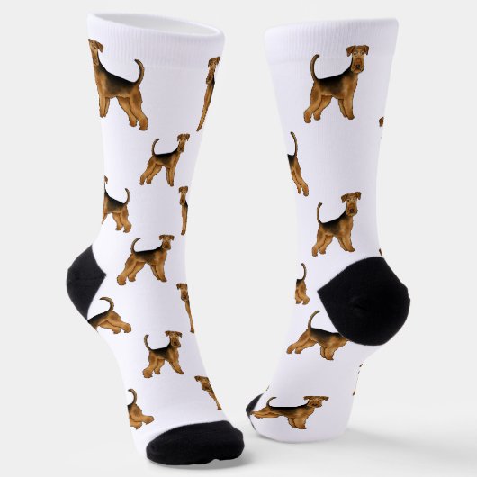 Chaussette Airedale Terrier Cute Bingley Terrier Chien Motif (Angulaire)
