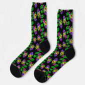 Chaussette Ajouter Initial, Hibiscus Tropical Flowers sur noi (Gauche)