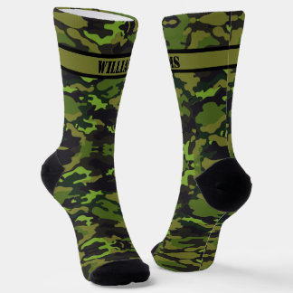 Chaussette Ajouter le nom Camouflage Vert Brown