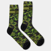 Chaussette Ajouter le nom Camouflage Vert Brown (Droite)
