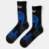 Chaussette Ajouter le texte bleu couleur Eléphant image Impri (Gauche)