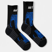 Chaussette Ajouter le texte bleu couleur Eléphant image Impri (Droite)