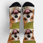 Chaussette Ajouter photo de chien personnalisé Customisé (Haut)