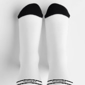 Chaussette Ajouter un nom Bandes noires sur Chaussettes blanc (Haut)