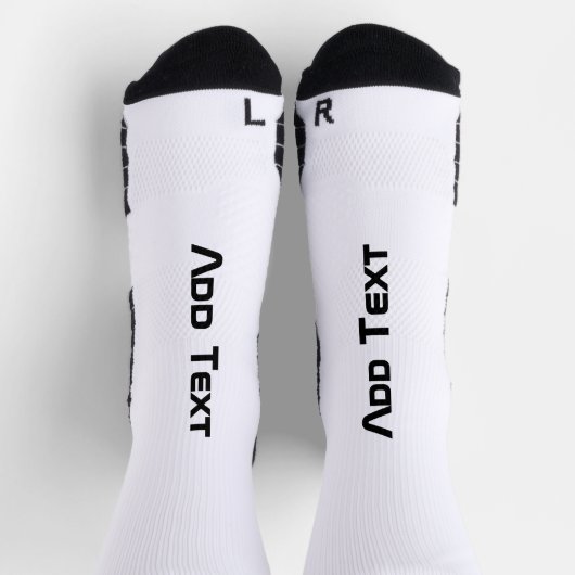 Chaussette Ajouter un nom de texte Imprimé Stylish Élégant Ho (Haut)