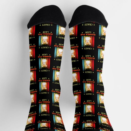 Chaussette Ajouter un nom Modifier le texte Crazy Guinea Pig  (Haut)