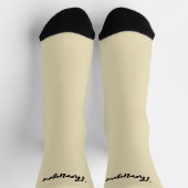 Chaussette Ajouter votre image et texte mignon script moderne (Haut)