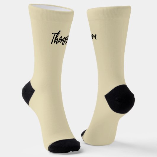 Chaussette Ajouter votre image et texte mignon script moderne (Angulaire)