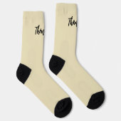 Chaussette Ajouter votre image et texte mignon script moderne (Droite)