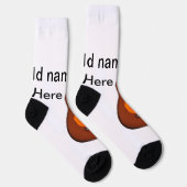 Chaussette Ajouter votre nom texte brun acoustique guitare éd (Droite)