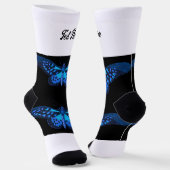 Chaussette Ajouter Votre Texte Beau Papillon Imprimé Hommes F (Angulaire)