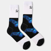 Chaussette Ajouter Votre Texte Beau Papillon Imprimé Hommes F (Droite)