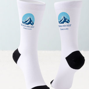 Chaussette Ajoutez votre propre texte station de ski montagne