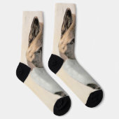 Chaussette Akita Peinture - Cute Original Chien Art (Droite)