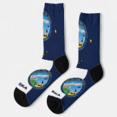 Chaussette Alaskan Flag Patriotic, Alaska, USA State Premium (Gauche)