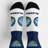 Chaussette Alaskan Flag Patriotic, Alaska, USA State Premium (Haut)