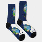 Chaussette Alaskan Flag Patriotic, Alaska, USA State Premium (Droite)