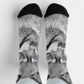 Chaussette Alaskan Klee Kai Peinture - Cute Original Chien Ar (Haut)